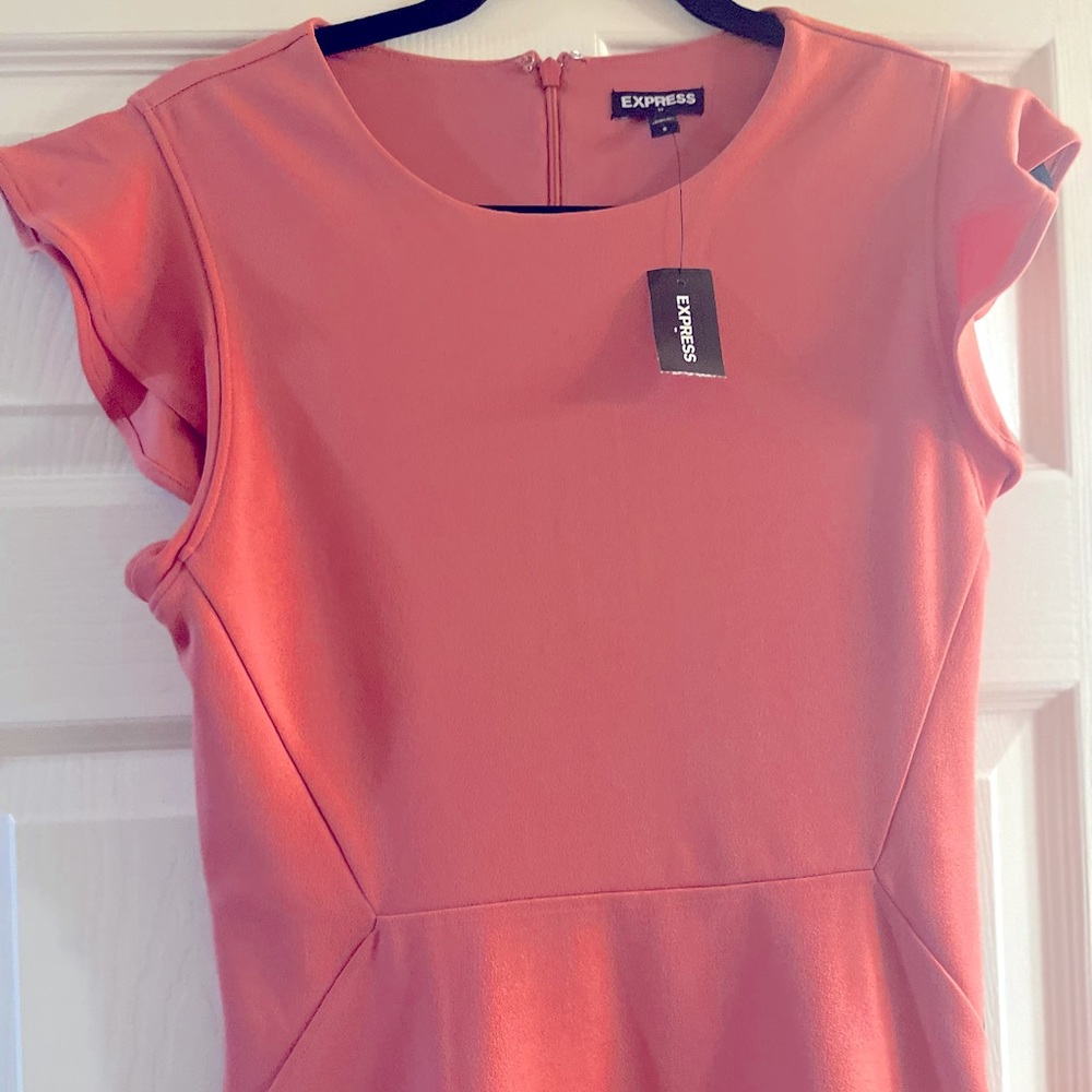 Vibrant pink business casual dress
